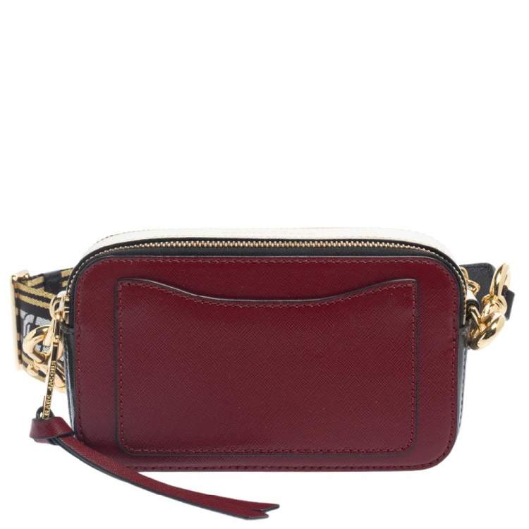 Pre Owned Marc Jacobs Tri Color Leather Snapshot Camera Crossbody Bag