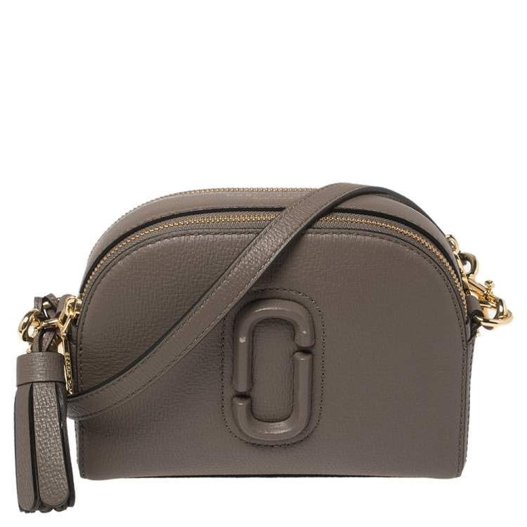 Marc Jacobs Grey Leather Small Shutter Camera Crossbody Bag Marc Jacobs |  The Luxury Closet