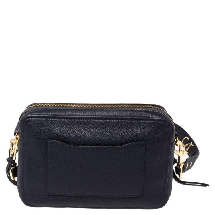 Pre Owned Marc Jacobs Blue Leather The Softshot 27 Crossbody Bag