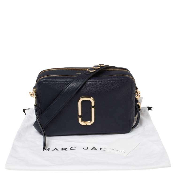 Pre Owned Marc Jacobs Blue Leather The Softshot 27 Crossbody Bag