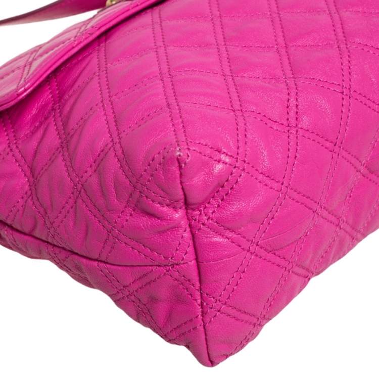 Pre Owned Marc Jacobs Fuchsia Leather XL Single Shoulder Bag