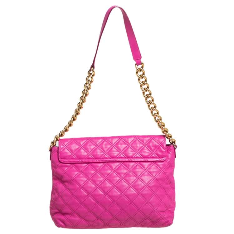 Pre Owned Marc Jacobs Fuchsia Leather XL Single Shoulder Bag