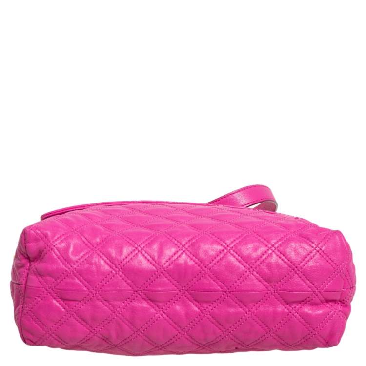 Pre Owned Marc Jacobs Fuchsia Leather XL Single Shoulder Bag