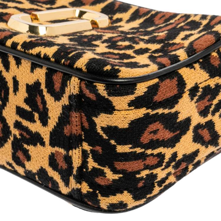 Pre Owned Marc Jacobs Brown/Black Leather & Fabric The Softshot Crossbody Bag