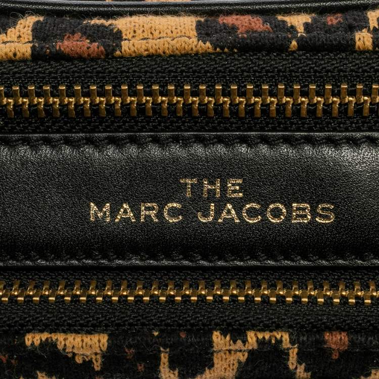 Pre Owned Marc Jacobs Brown/Black Leather & Fabric The Softshot Crossbody Bag