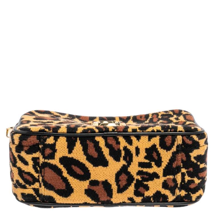 Pre Owned Marc Jacobs Brown/Black Leather & Fabric The Softshot Crossbody Bag