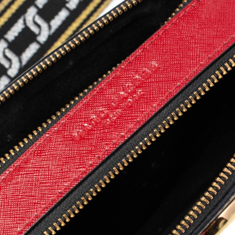 Pre Owned Marc Jacobs Tri Color Patent Leather Snapshot Camera Crossbody Bag