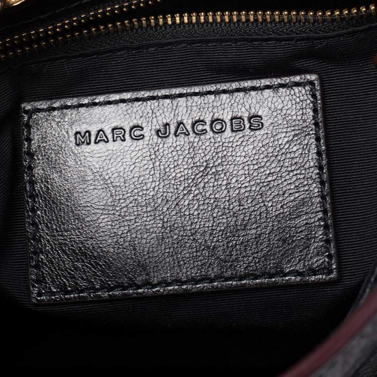 Pre Owned Marc Jacobs Black Patent Leather Chain Strap Backpack