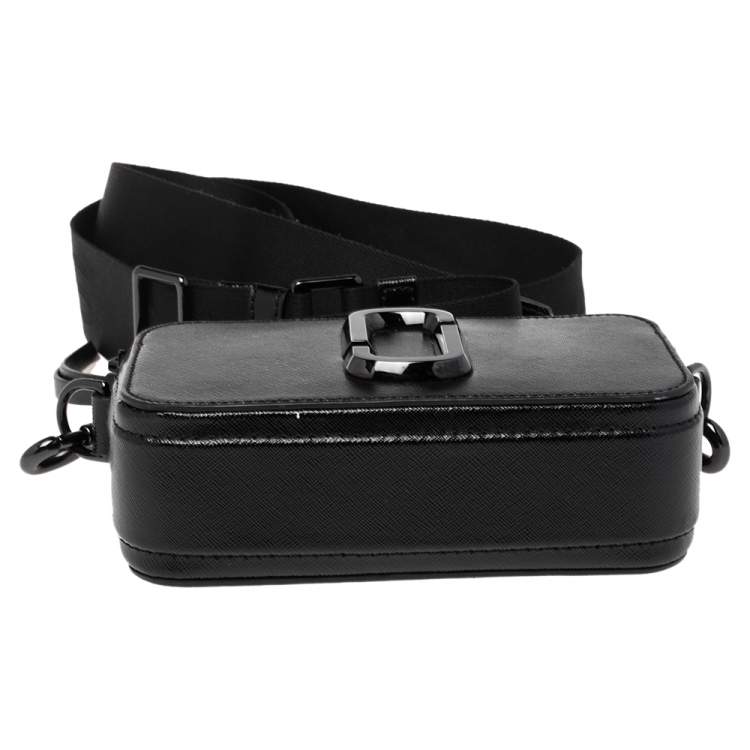 Pre Owned Marc Jacobs Black Glossy Leather Snapshot Camera Crossbody Bag