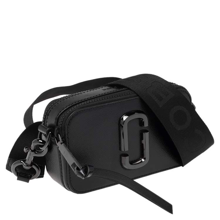 Pre Owned Marc Jacobs Black Glossy Leather Snapshot Camera Crossbody Bag
