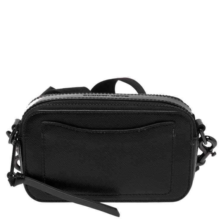 Pre Owned Marc Jacobs Black Glossy Leather Snapshot Camera Crossbody Bag