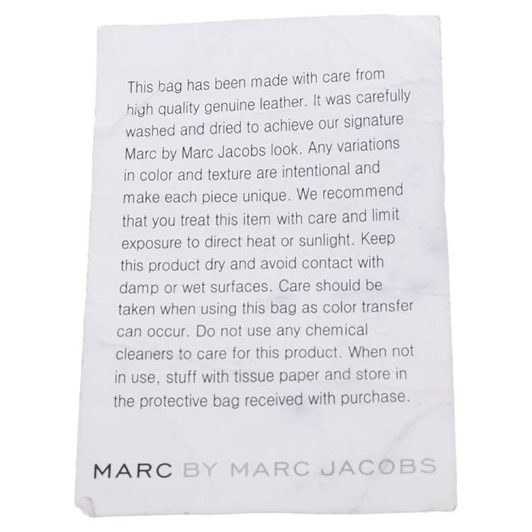 Pre Owned Marc By Marc Jacobs White Leather Blake Hobo