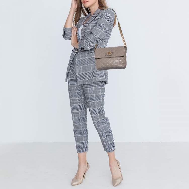 مملوكة مسبقًا Marc Jacobs Beige Quilted Leather The Large Single Flap Shoulder Bag