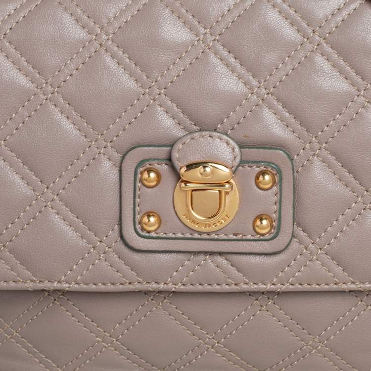 مملوكة مسبقًا Marc Jacobs Beige Quilted Leather The Large Single Flap Shoulder Bag