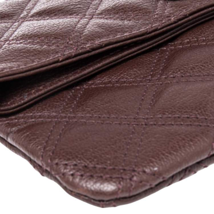 Pre Owned Marc Jacobs Brown Quilted Leather Eugenie Clutch