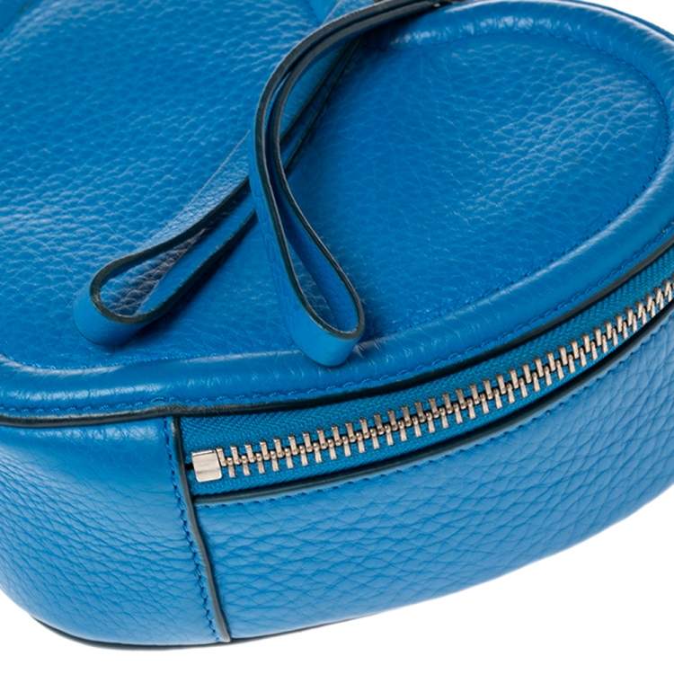 Pre Owned Marc by Marc Jacobs Electric Blue Leather Heart Crossbody Bag