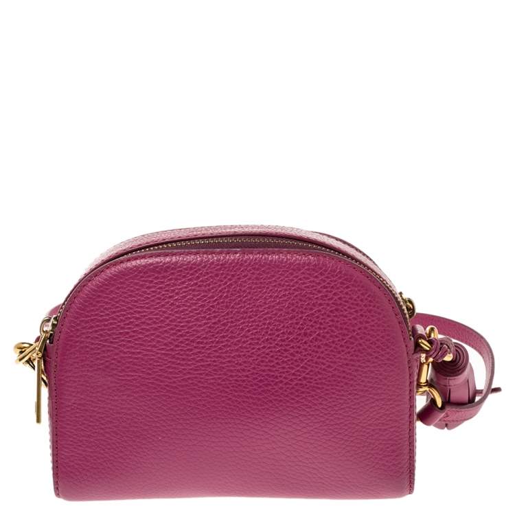 Pre Owned Marc Jacobs Fuchsia Leather Small Shutter Camera Crossbody Bag