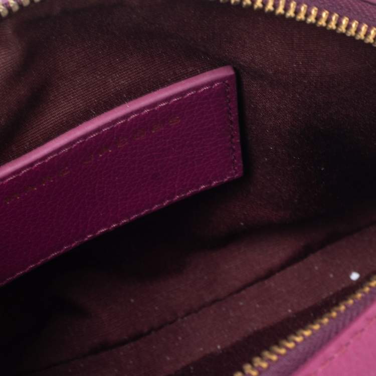 Pre Owned Marc Jacobs Fuchsia Leather Small Shutter Camera Crossbody Bag