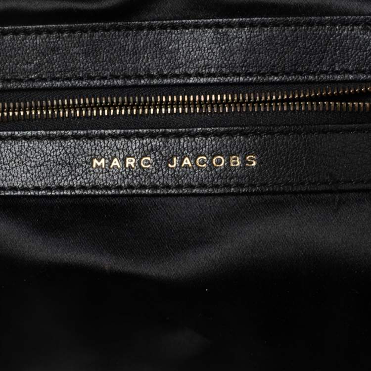 Pre Owned Marc Jacobs Blue/Black Sequin,Suede and Leather New York Rocker Stam Satchel