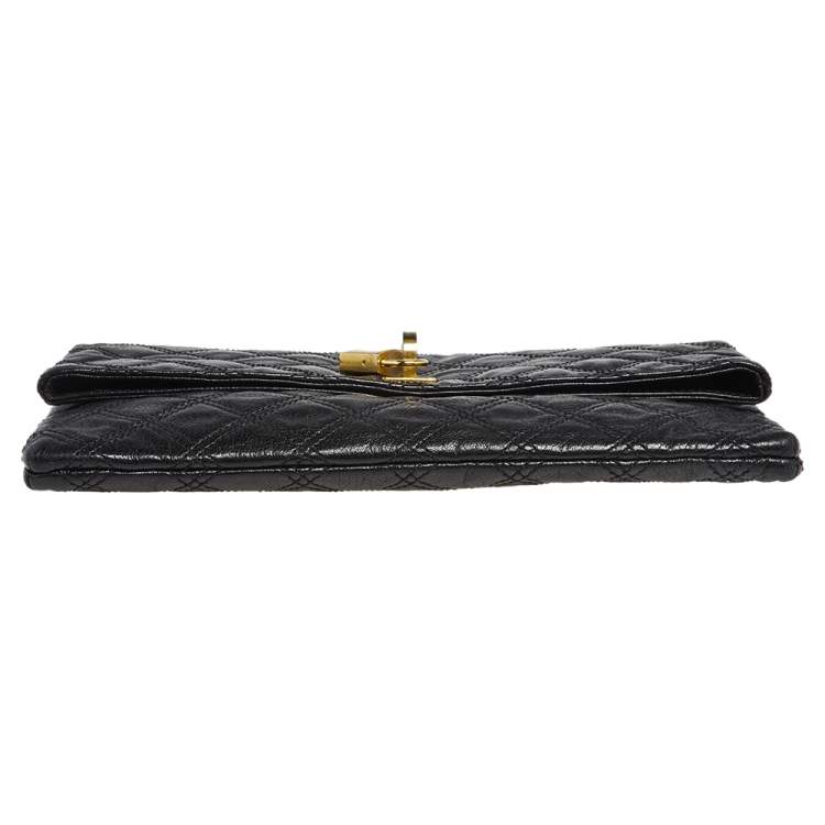 Pre Owned Marc Jacobs Black Quilted Leather Eugenie Clutch