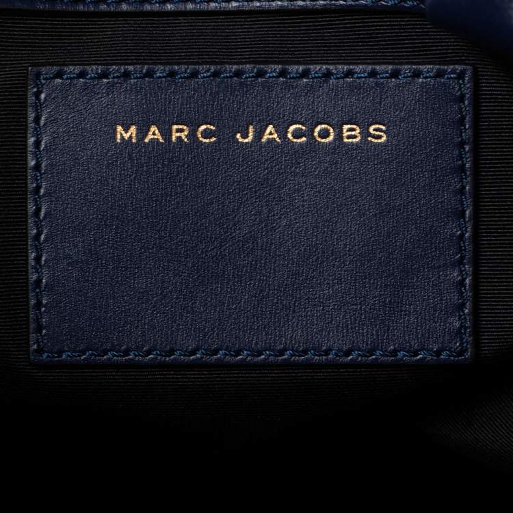Pre Owned Marc Jacobs Blue/Pink Leather Madison Tote