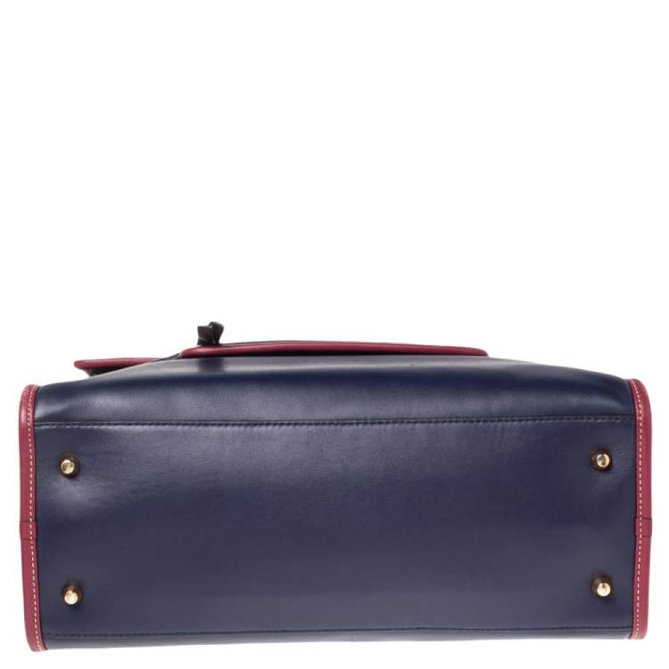 Pre Owned Marc Jacobs Blue/Pink Leather Madison Tote
