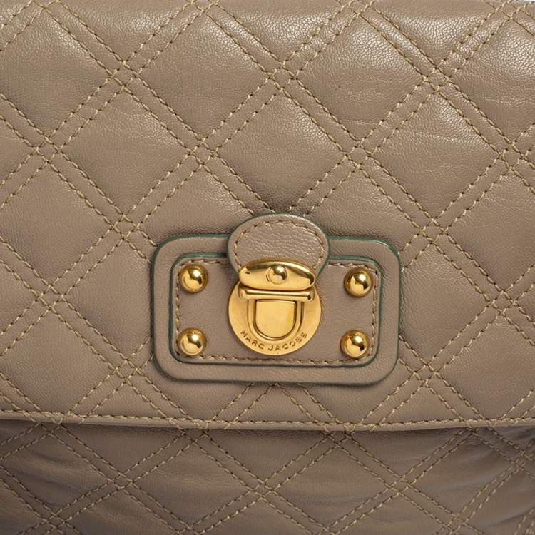 Pre Owned Marc Jacobs Taupe Leather Day To Night Single Shoulder Bag