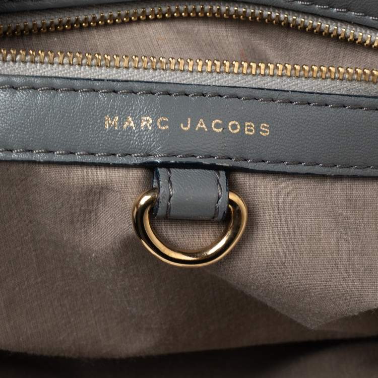 Pre Owned Marc Jacobs Grey Quilted Leather Stam Satchel