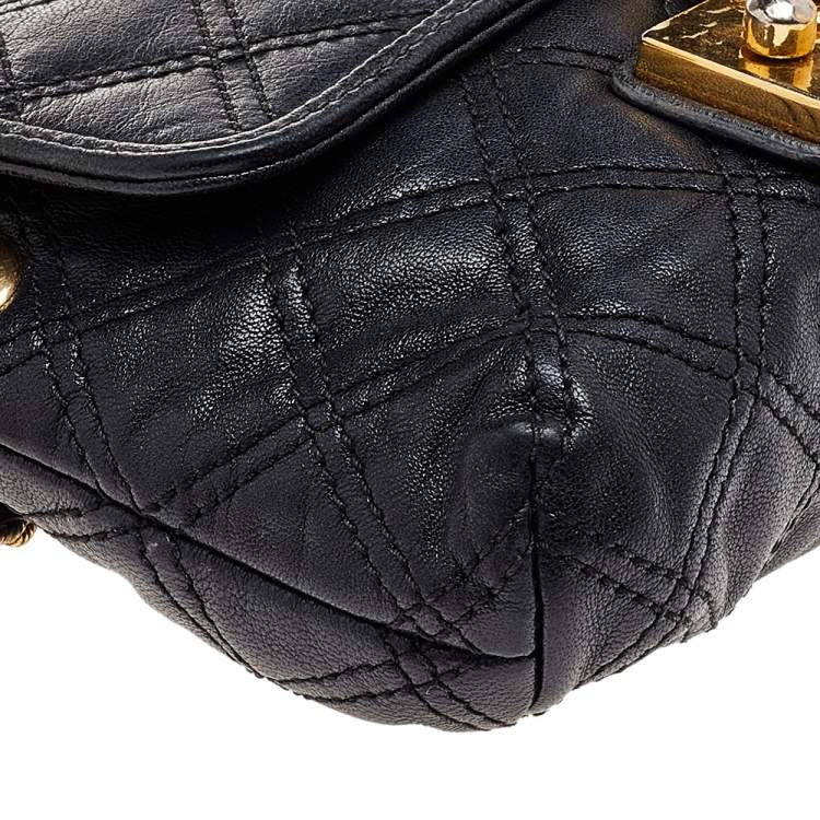 Pre Owned Marc Jacobs Black Quilted Leather Baroque Shoulder Bag