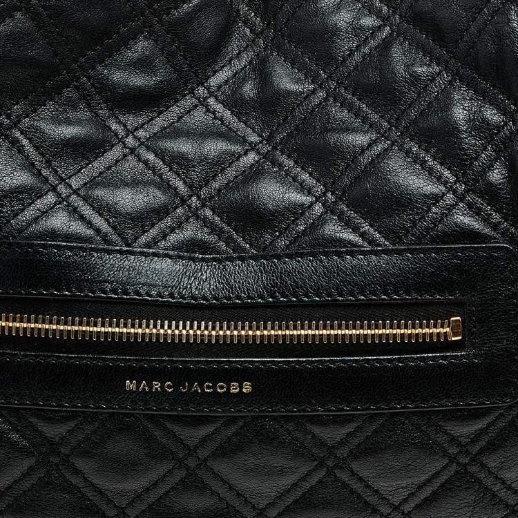 Pre Owned Marc Jacobs Black Quilted Leather Tote