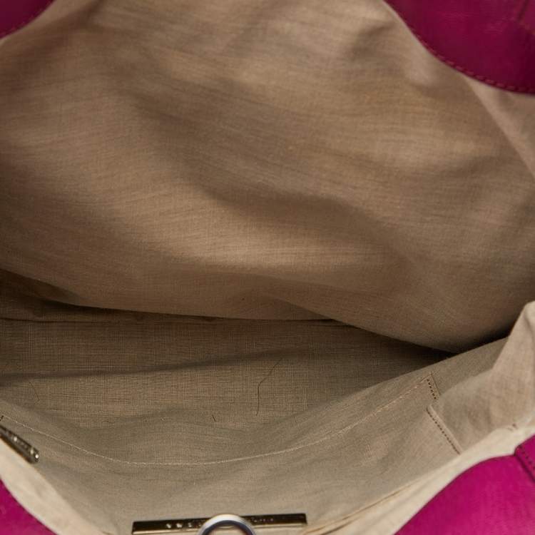 Pre Owned Marc Jacobs Purple Leather Robert Duffy Tote