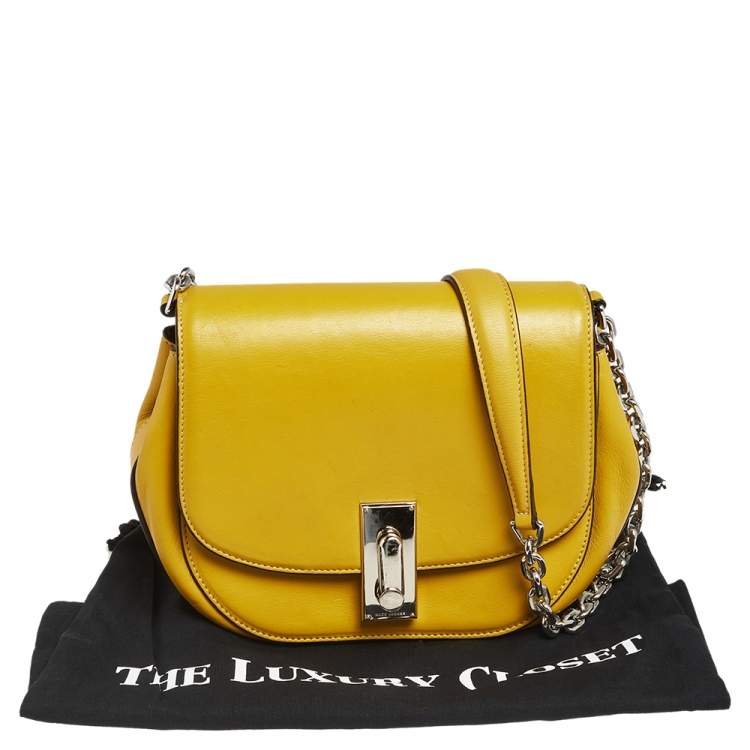 مملوكة مسبقًا Marc Jacobs Yellow Leather West End The Jane Saddle Shoulder Bag 