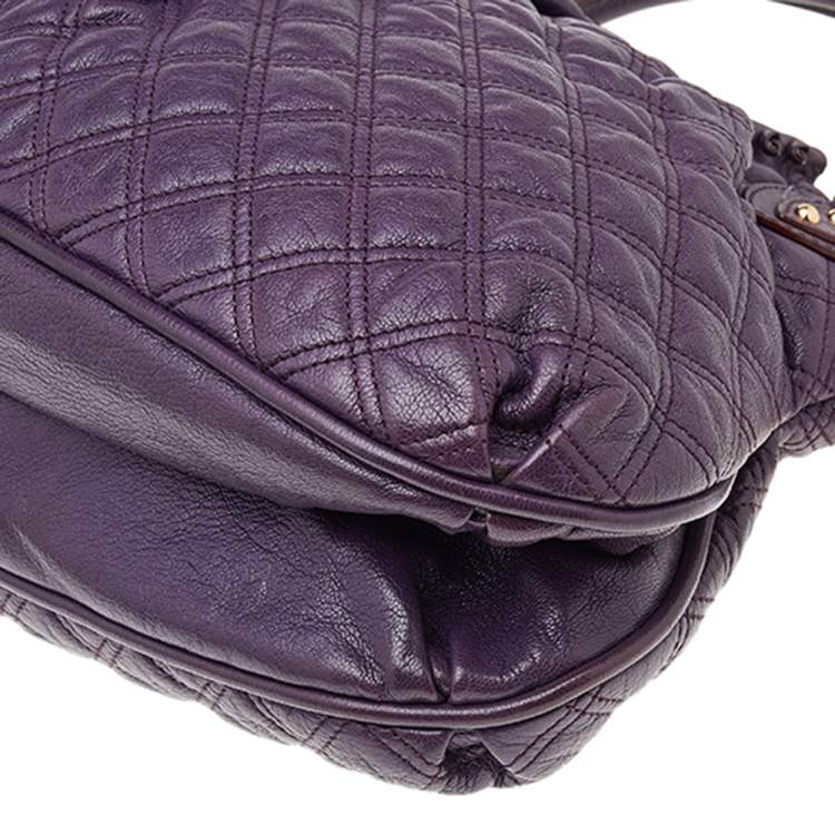 Pre Owned Marc Jacobs Purple Quilted Leather Cecilia Satchel