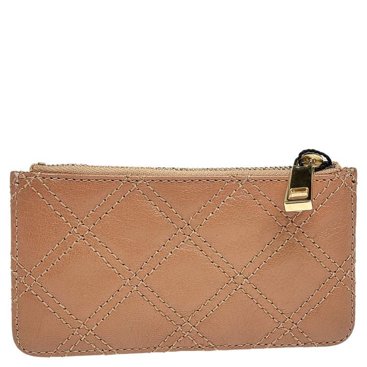 Pre Owned Marc Jacobs Beige Quilted Leather Wallet