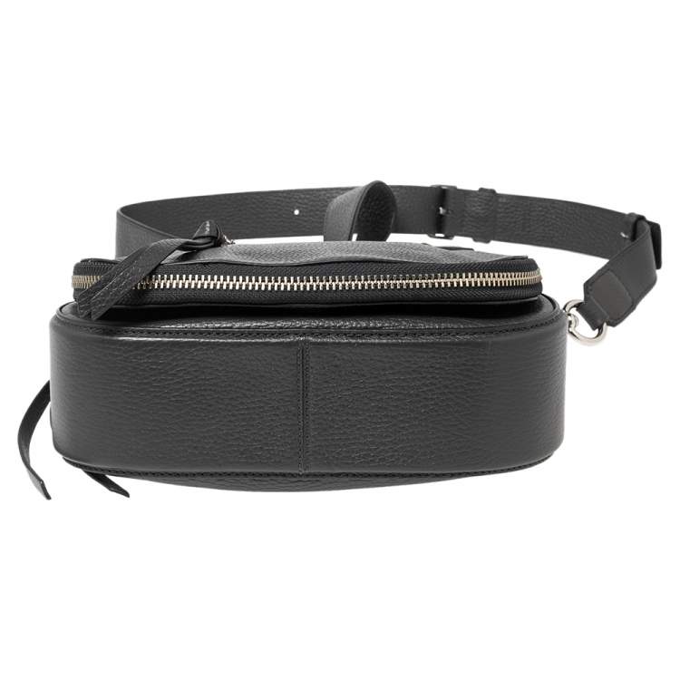 Pre Owned Marc Jacobs Dark Grey Leather Recruit Nomad Saddle Bag