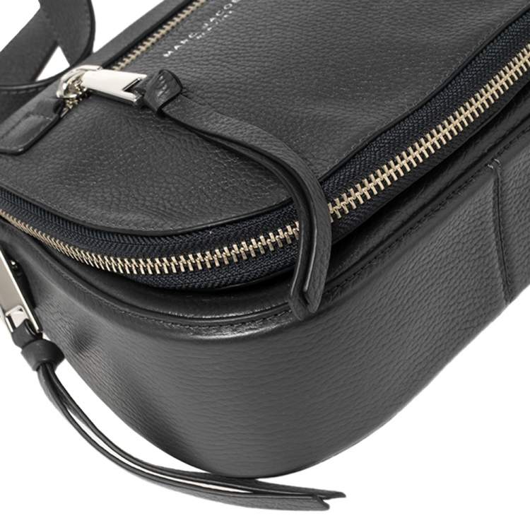 Pre Owned Marc Jacobs Dark Grey Leather Recruit Nomad Saddle Bag
