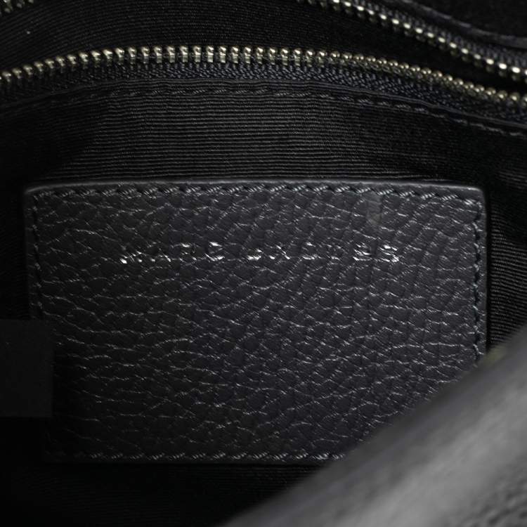 Pre Owned Marc Jacobs Dark Grey Leather Recruit Nomad Saddle Bag