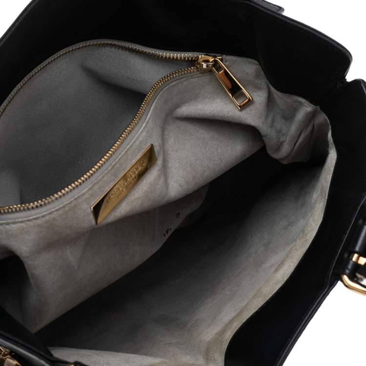 Pre Owned Marc Jacobs Black Leather Front Pocket Tote