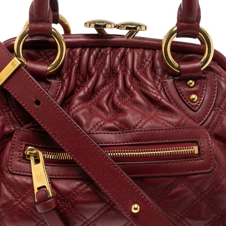Pre Owned Marc Jacobs Red Quilted Leather Stam Shoulder Bag