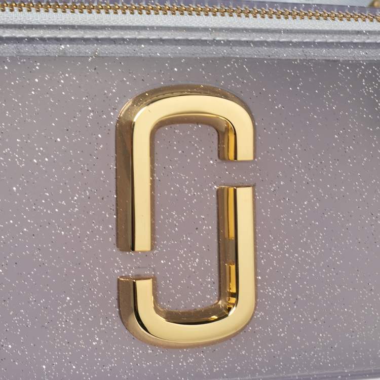 مملوكة مسبقًا Marc Jacobs Silver Glitter Vinyl The Jelly Snapshot Shoulder Bag