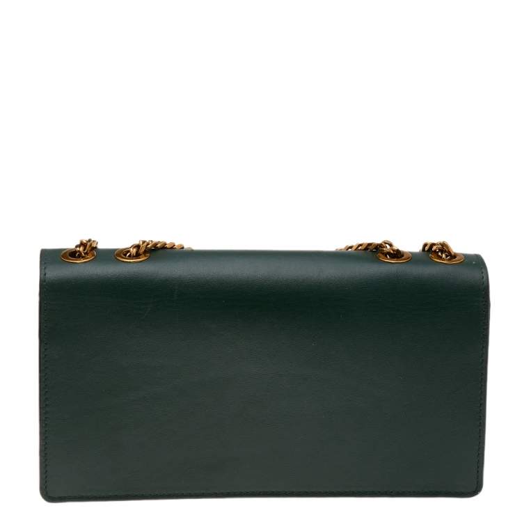 Pre Owned Marc Jacobs Dark Green Leather Big Trouble Shoulder Bag