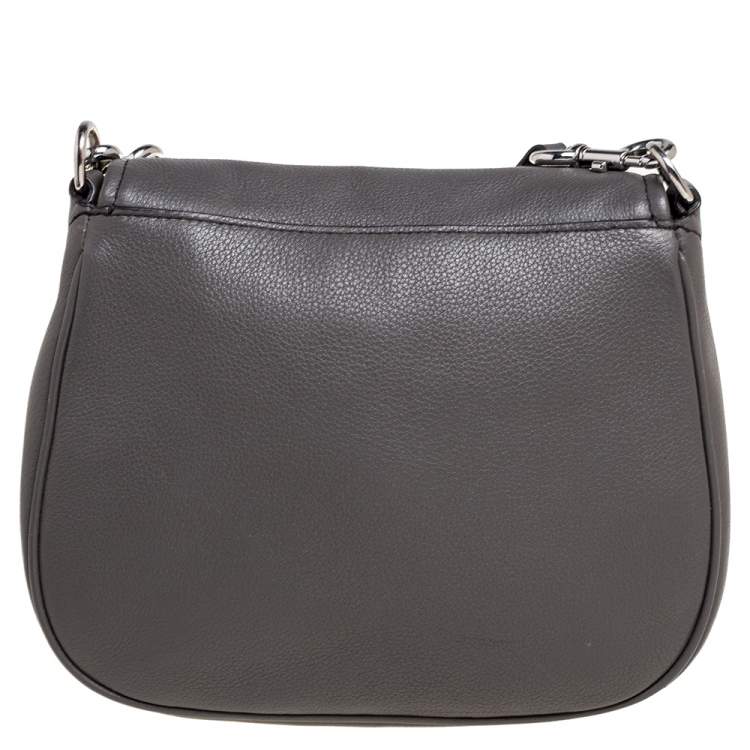 مملوكة مسبقًا  Marc Jacobs Grey Leather Mini Empire City Crossbody Bag