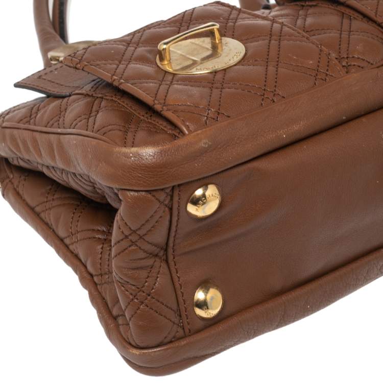مملوكة مسبقًا Marc Jacobs Brown Quilted Leather Classic Blake Bag