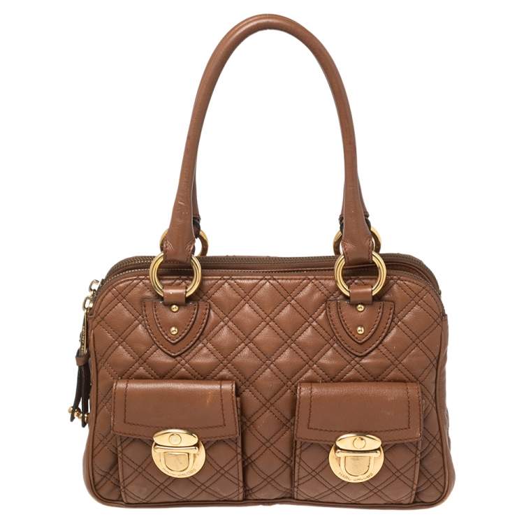 مملوكة مسبقًا Marc Jacobs Brown Quilted Leather Classic Blake Bag