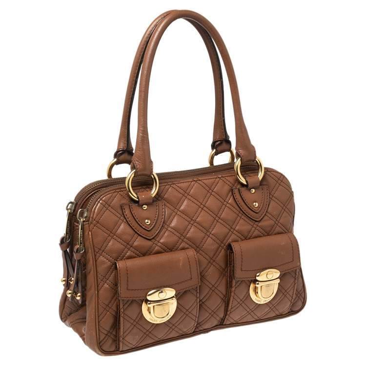 مملوكة مسبقًا Marc Jacobs Brown Quilted Leather Classic Blake Bag