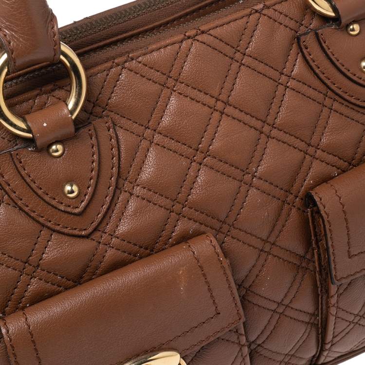 مملوكة مسبقًا Marc Jacobs Brown Quilted Leather Classic Blake Bag