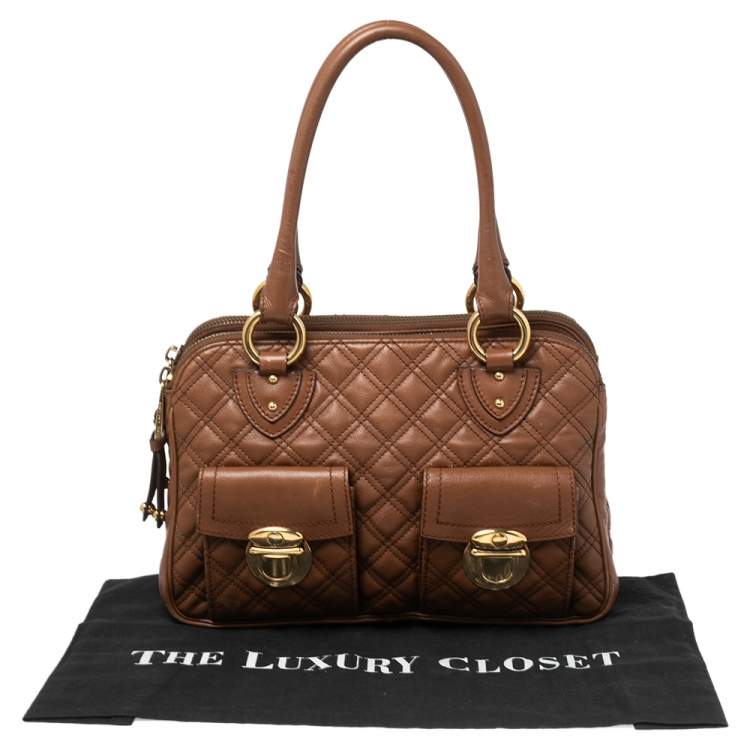 مملوكة مسبقًا Marc Jacobs Brown Quilted Leather Classic Blake Bag