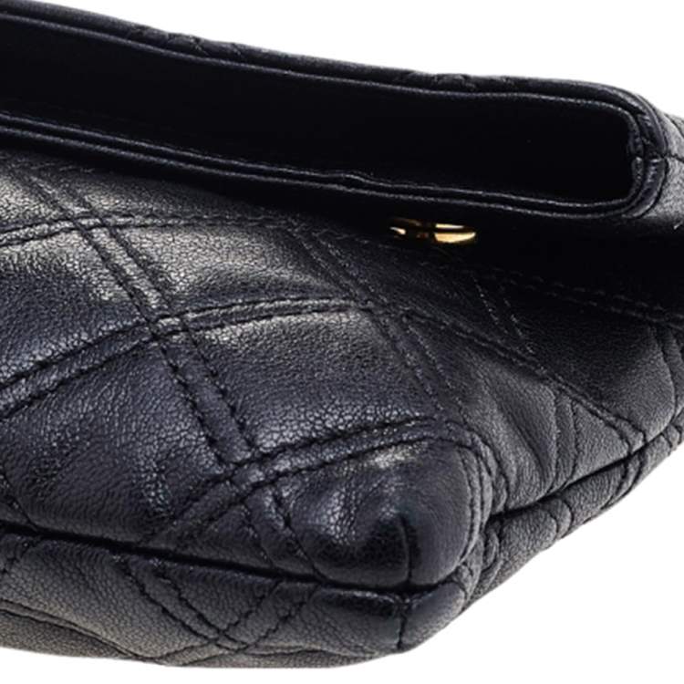 Pre Owned Marc Jacobs Black Quilted Leather Eugenie Clutch