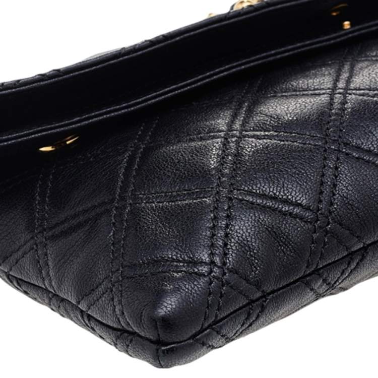 Pre Owned Marc Jacobs Black Quilted Leather Eugenie Clutch