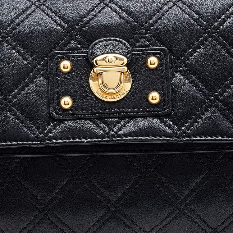 Pre Owned Marc Jacobs Black Quilted Leather Eugenie Clutch